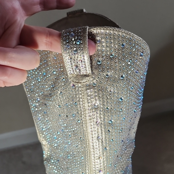 SHEIN Shimmering Silver Over-the-Knee Boots - Picture 8 of 11